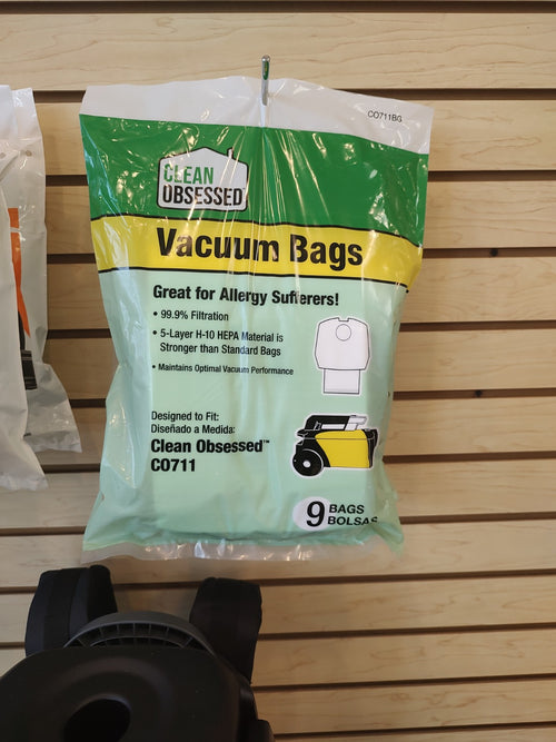 Clean Obsessed CO711BG HEPA vacuum bags 9-pack