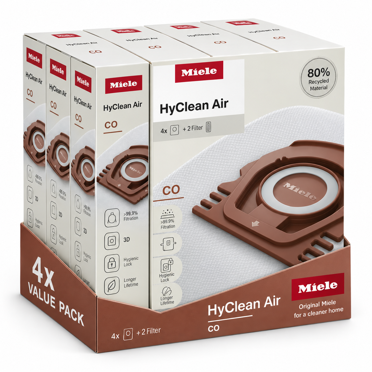 Miele CO sleeve four boxes of vacuum bags