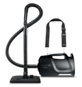 Riccar SupraQuik portable canister vacuum with shoulder strap and floor tool