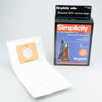 Simplicity Type A HEPA Media Vacuum Bags - 6 Pack