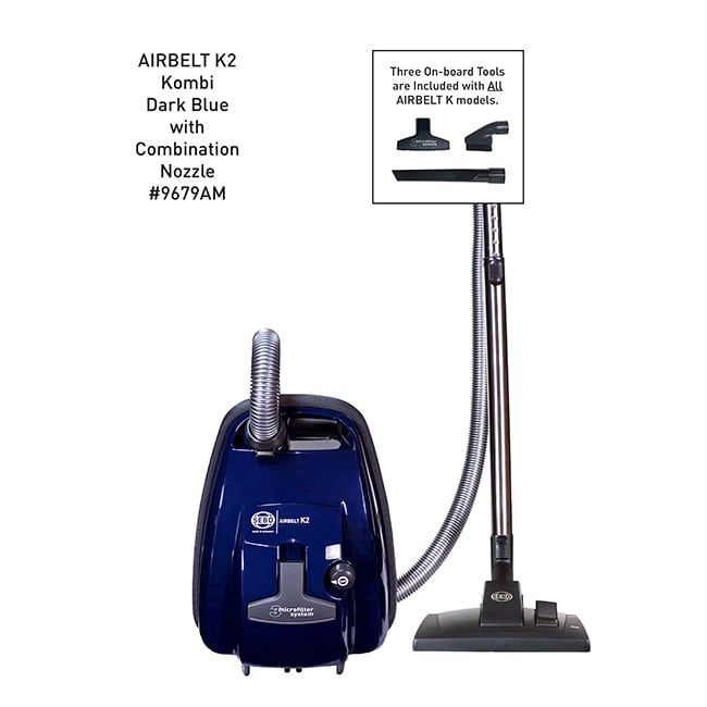 SEBO AIRBELT K2 Kombi Midnight Blue with Combination Nozzle